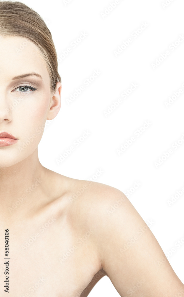 Half portrait of glamorous model posing Half portrait of glamorous model posing