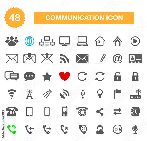 Communication icons for web