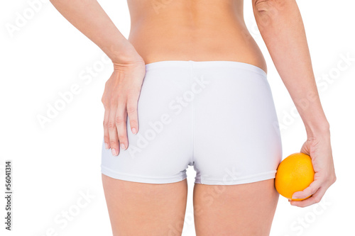 Muscular woman buttocks