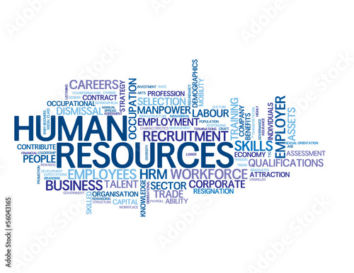 "HUMAN RESOURCES" Tag Cloud (recruitment employment management)