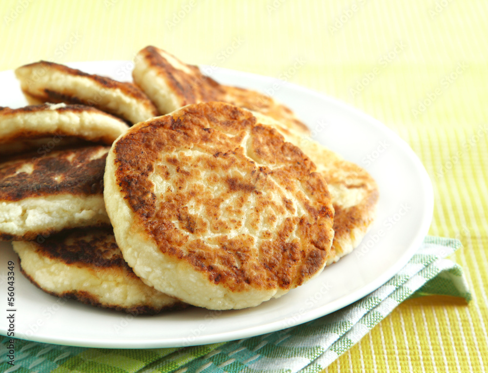 Homemade cheese pancakes