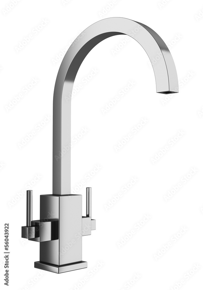 modern faucet isolated on white background modern faucet isolated on white background