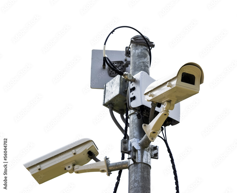 Security camera isolated on white Security camera isolated on white