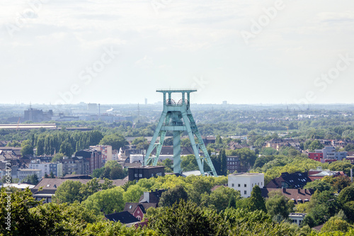 Blick auf den Förderturm in Bochum