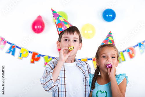 Kids at birthday party