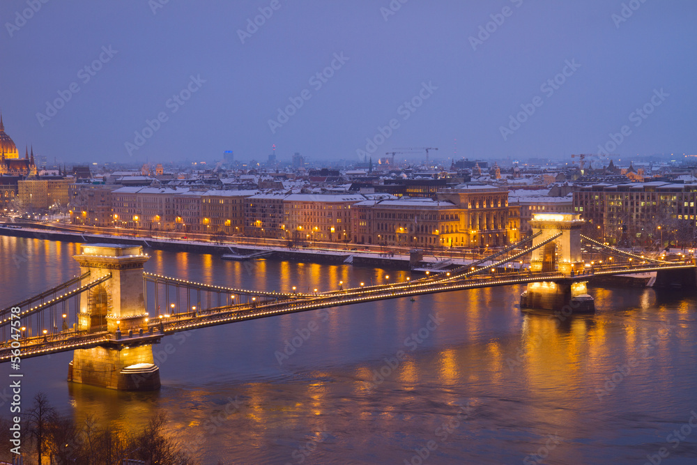 Chain Bridge from above, Budapest Chain Bridge from above, Budapest