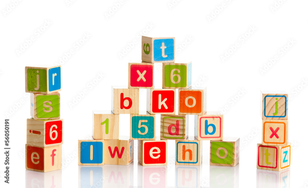 wooden toy cubes with letters. Wooden alphabet blocks. wooden toy cubes with letters. Wooden alphabet blocks.