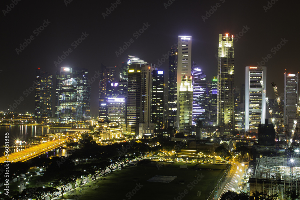 skyline of Singapore