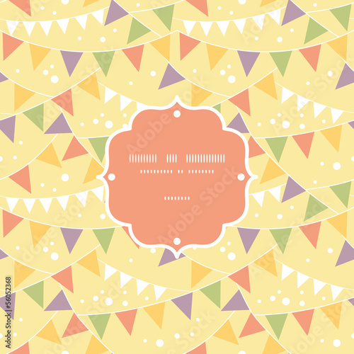 Vector Party Decorations Bunting Frame Seamless Pattern