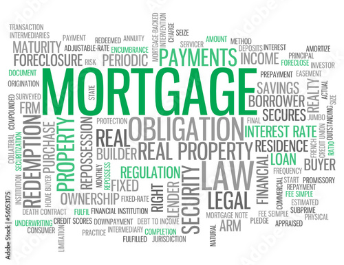 "MORTGAGE" Tag Cloud (money credit interest rate bank debt)