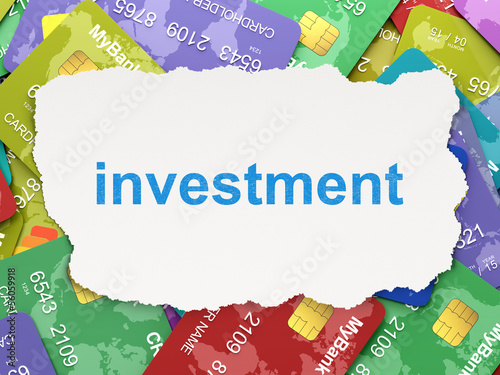 Finance concept: Investment on Credit Card background photo