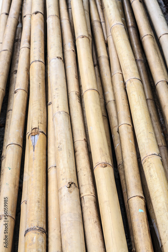 Pile of bamboo wood
