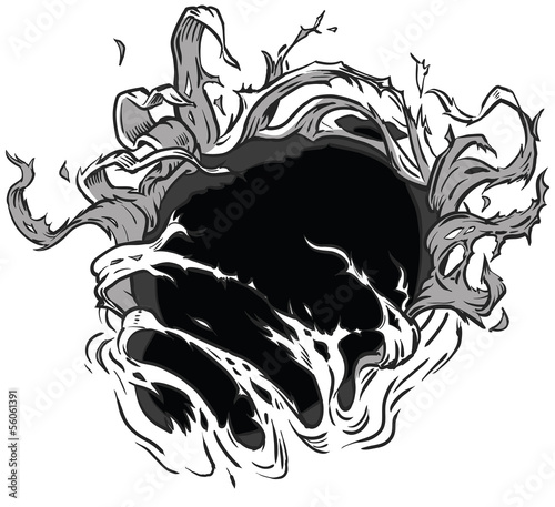 Hole Ripping Vector Background