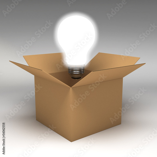 Cardboard boxes 3d illustration photo