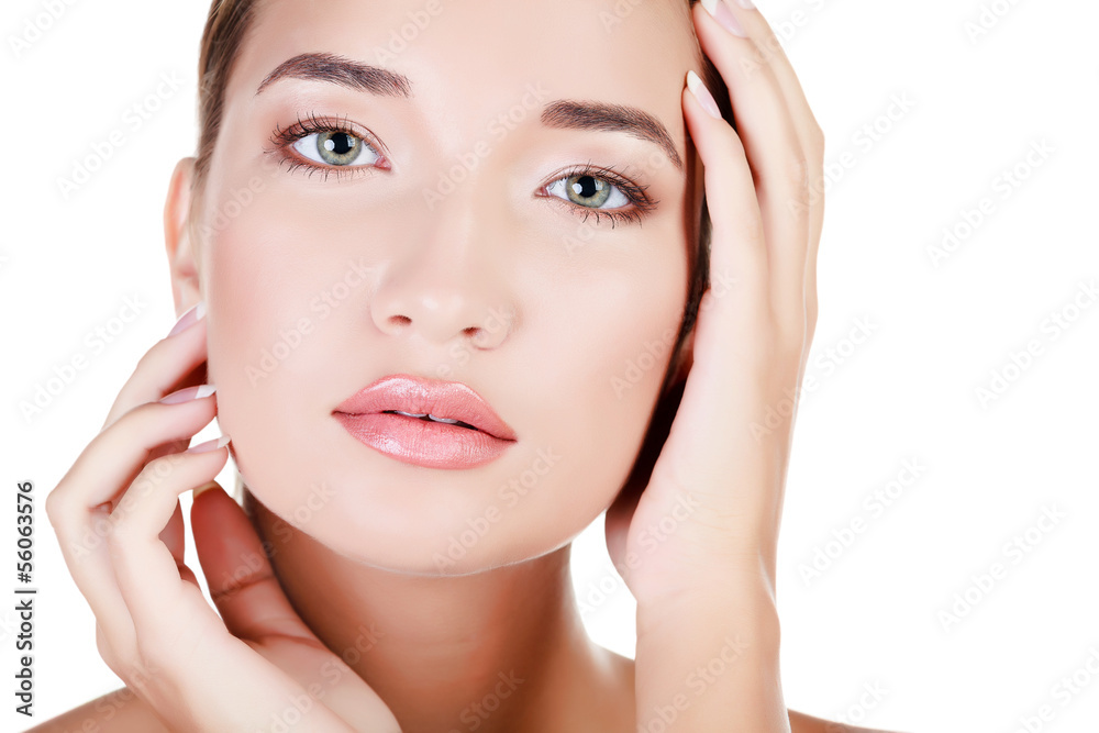 Beautiful asian woman against white background Beautiful asian woman against white background