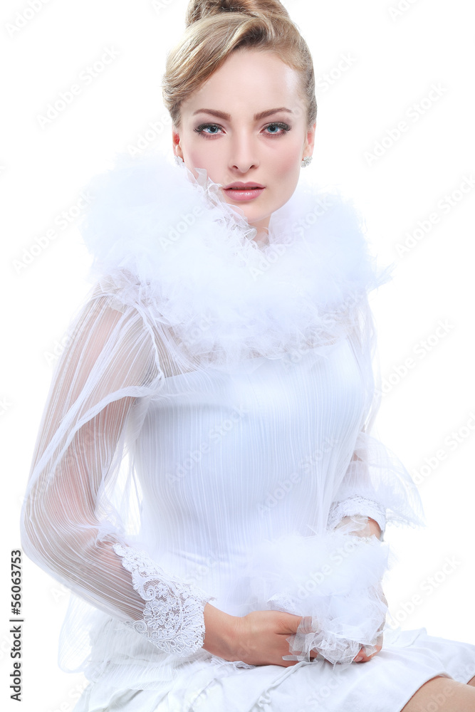 portrait girl is in fashion style. Wedding decoration. Isolated portrait girl is in fashion style. Wedding decoration. Isolated