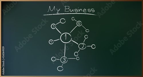 Business Plan on Schoolboard in Vector illustration