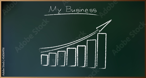 Business Plan on Schoolboard in Vector illustration photo