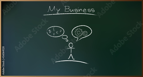 Business Plan on Schoolboard in Vector illustration