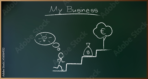 Business Plan on Schoolboard in Vector illustration