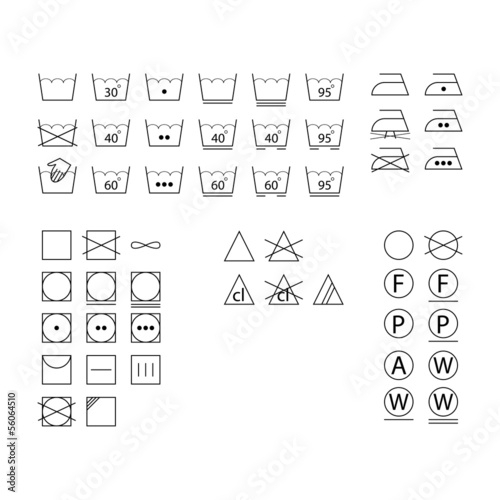Laundry symbols.