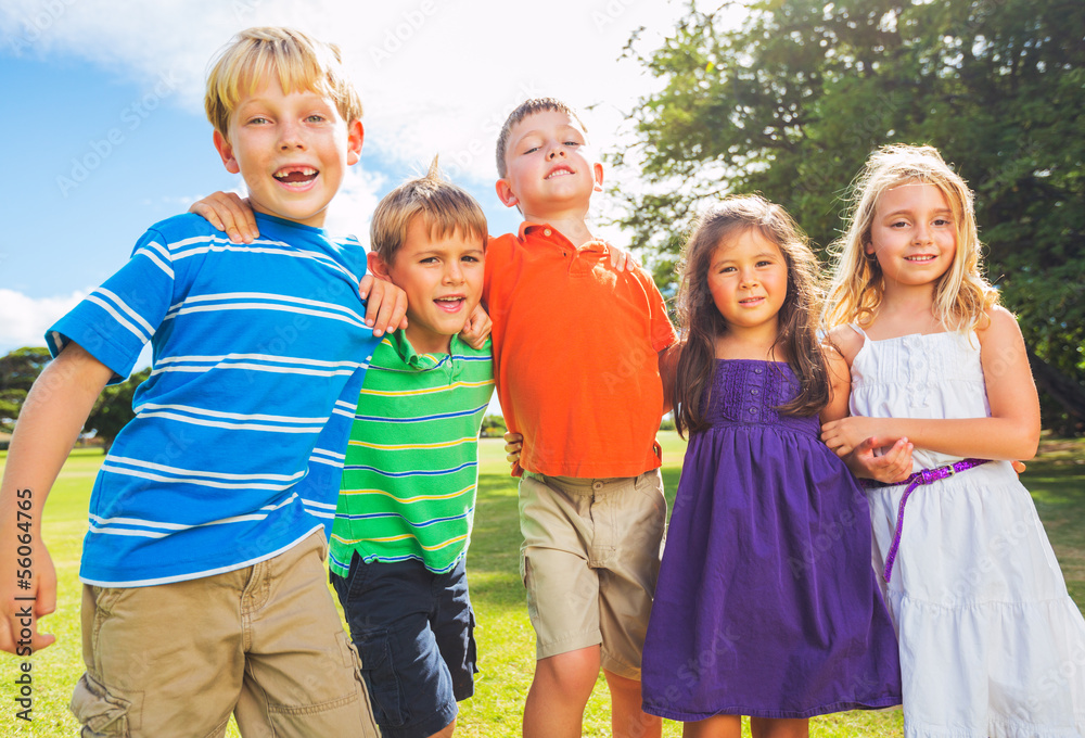 Happy Group of Young Kids