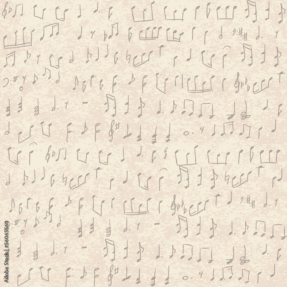 handwritten musical notes