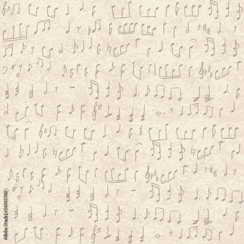 handwritten musical notes