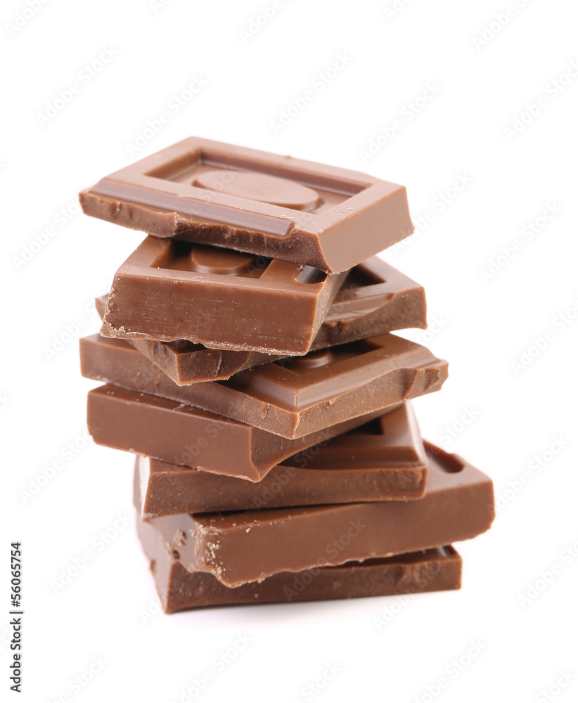 Close up of chocolate pieces