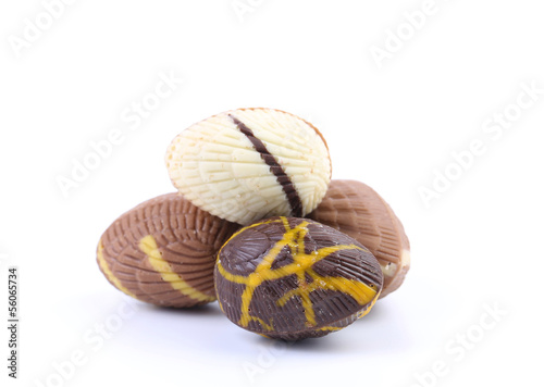 Chocolate seashells and stones