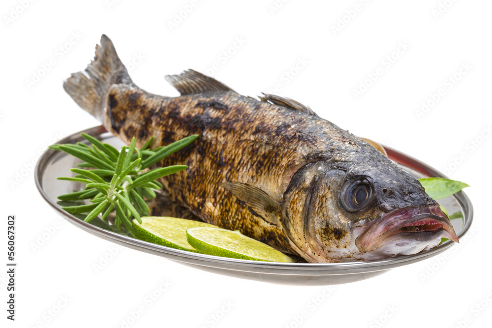 Roasted seabass