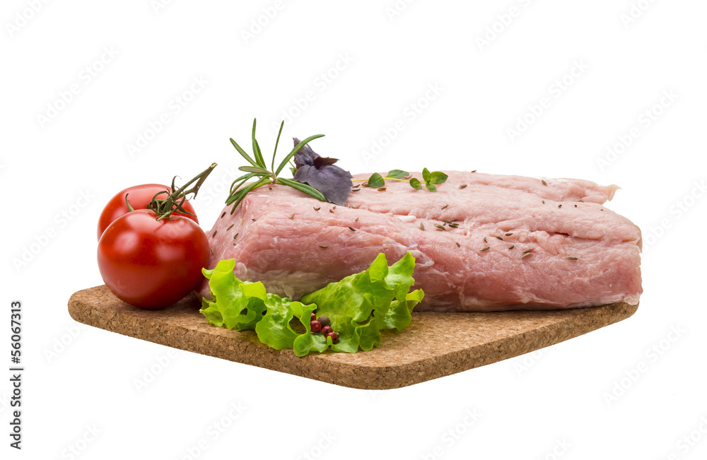 Raw pork meat