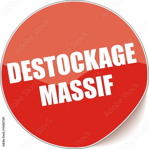 étiquette destockage massif