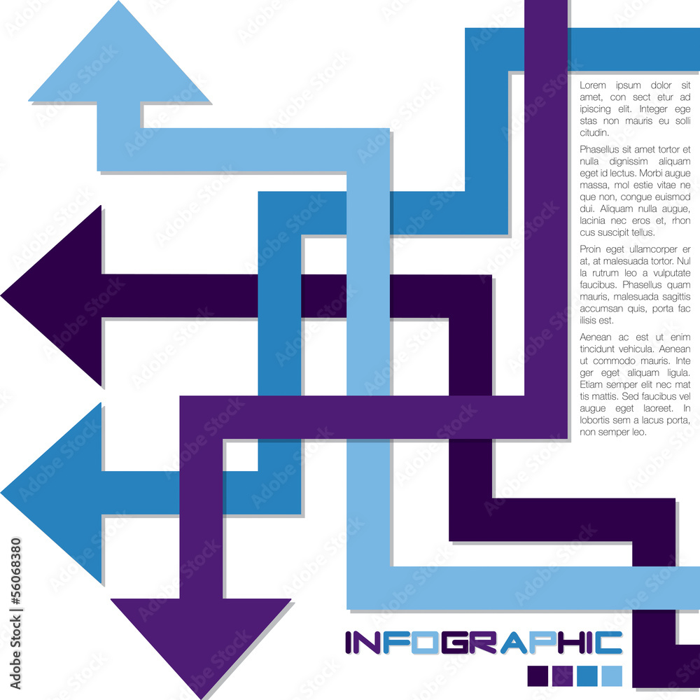 Obraz premium Bright infographic arrows in vector format.