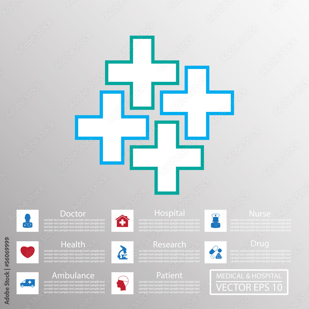 Fototapeta premium Medical icons ,Illustration eps 10