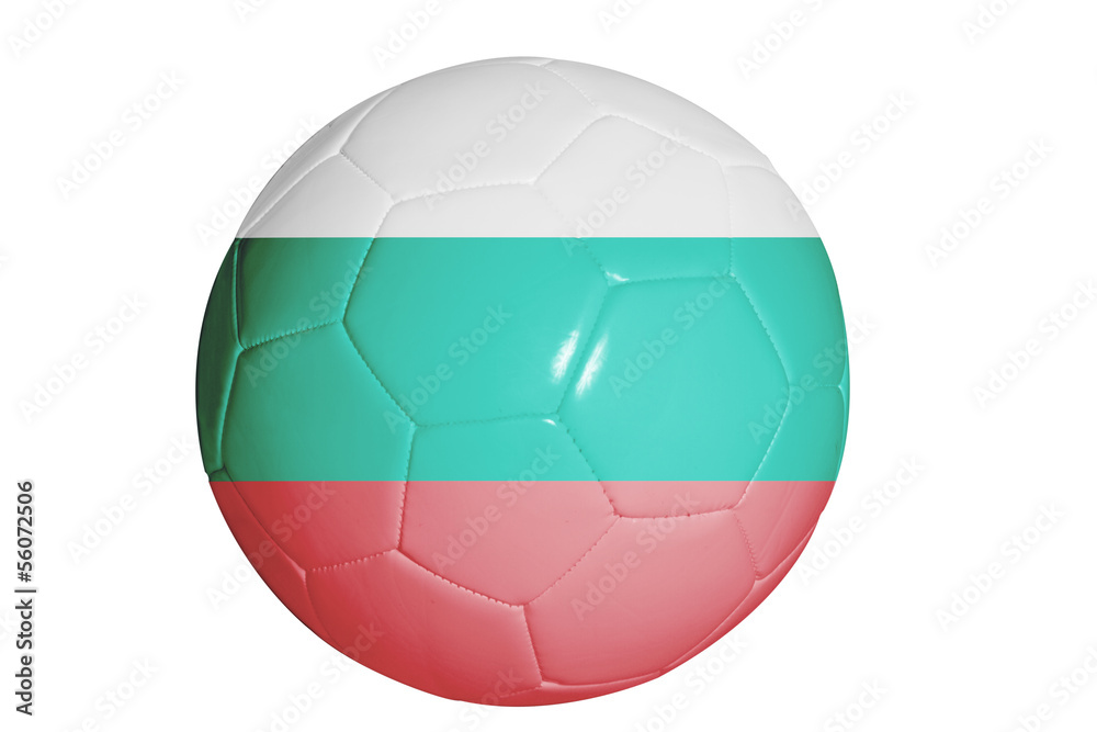 Bulgarian flag graphic on soccer ball isolated on white Bulgarian flag graphic on soccer ball isolated on white
