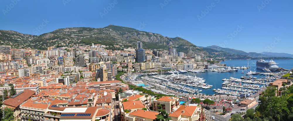 Wide Panorama of Monaco Monte Carlo