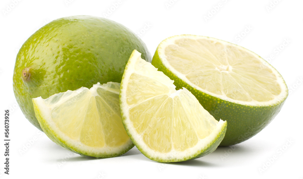 Fresh lime fruit Isolated on white background Fresh lime fruit Isolated on white background