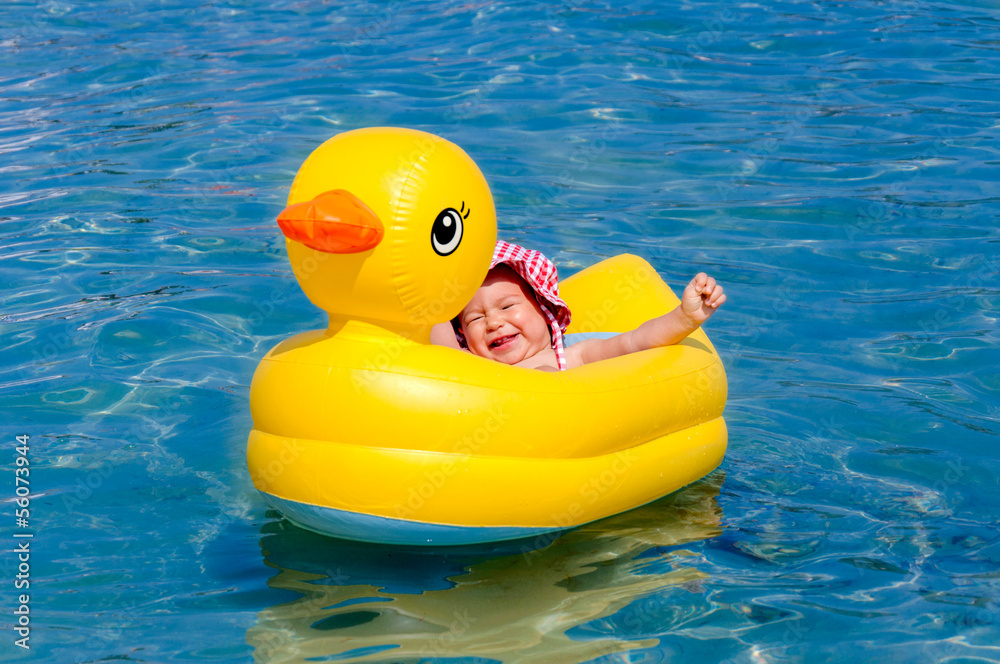 Happy baby in the boat Happy baby in the boat