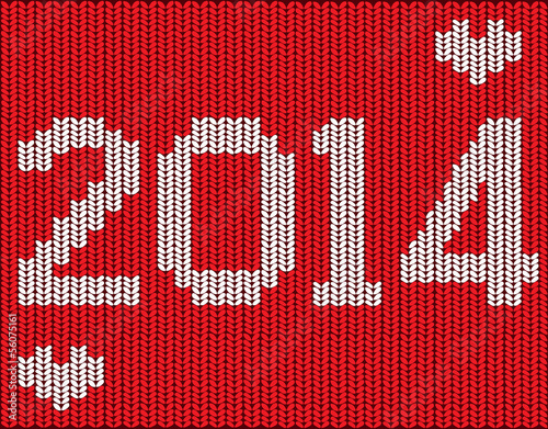 Knitted vector new year 2014