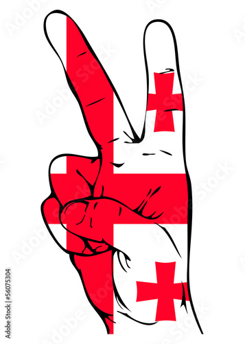 Peace Sign of the Georgian flag