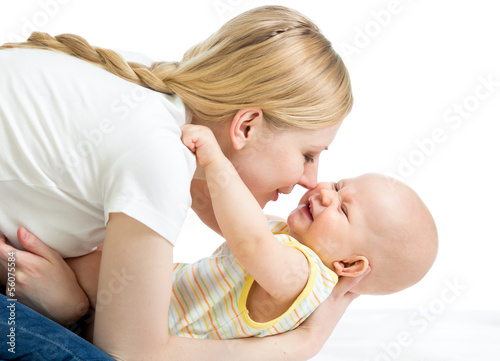 happy mother having fun wit...