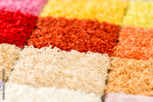 Fotografía A variety of colorful carpet swatches