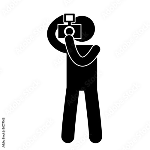 Piktogramm Fotograf Silhouette Vektor