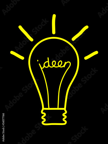 "IDEEN" Sinnbild (Innovation Kreativität Lösung Projekt Team)