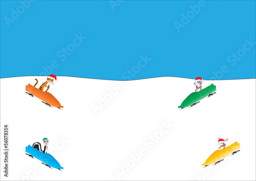Cartoon Animal Toboggan Run