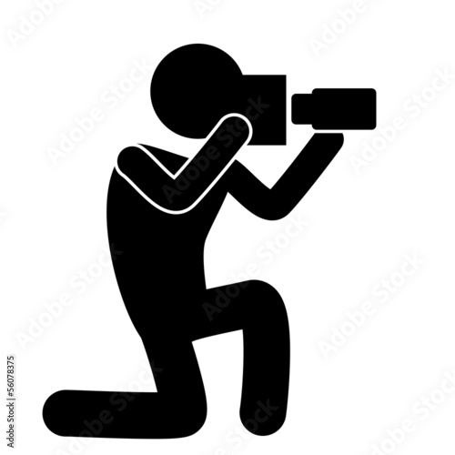 Piktogramm Fotograf Silhouette Vektor