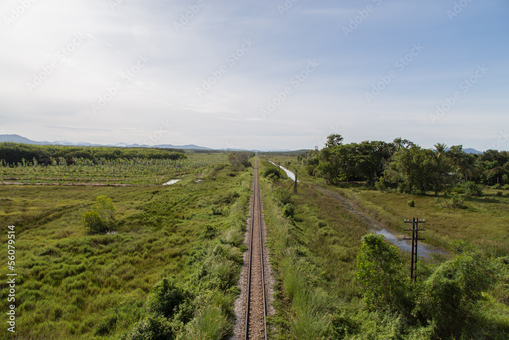 rail way in country of thailand