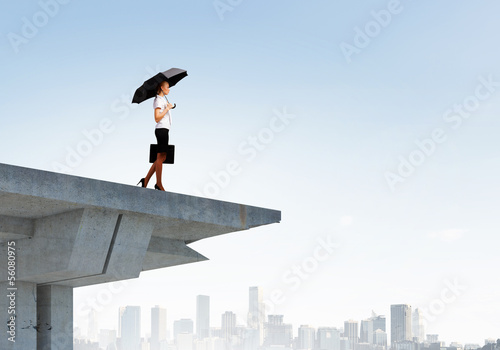 Wallpaper Mural Businesswoman on bridge Torontodigital.ca