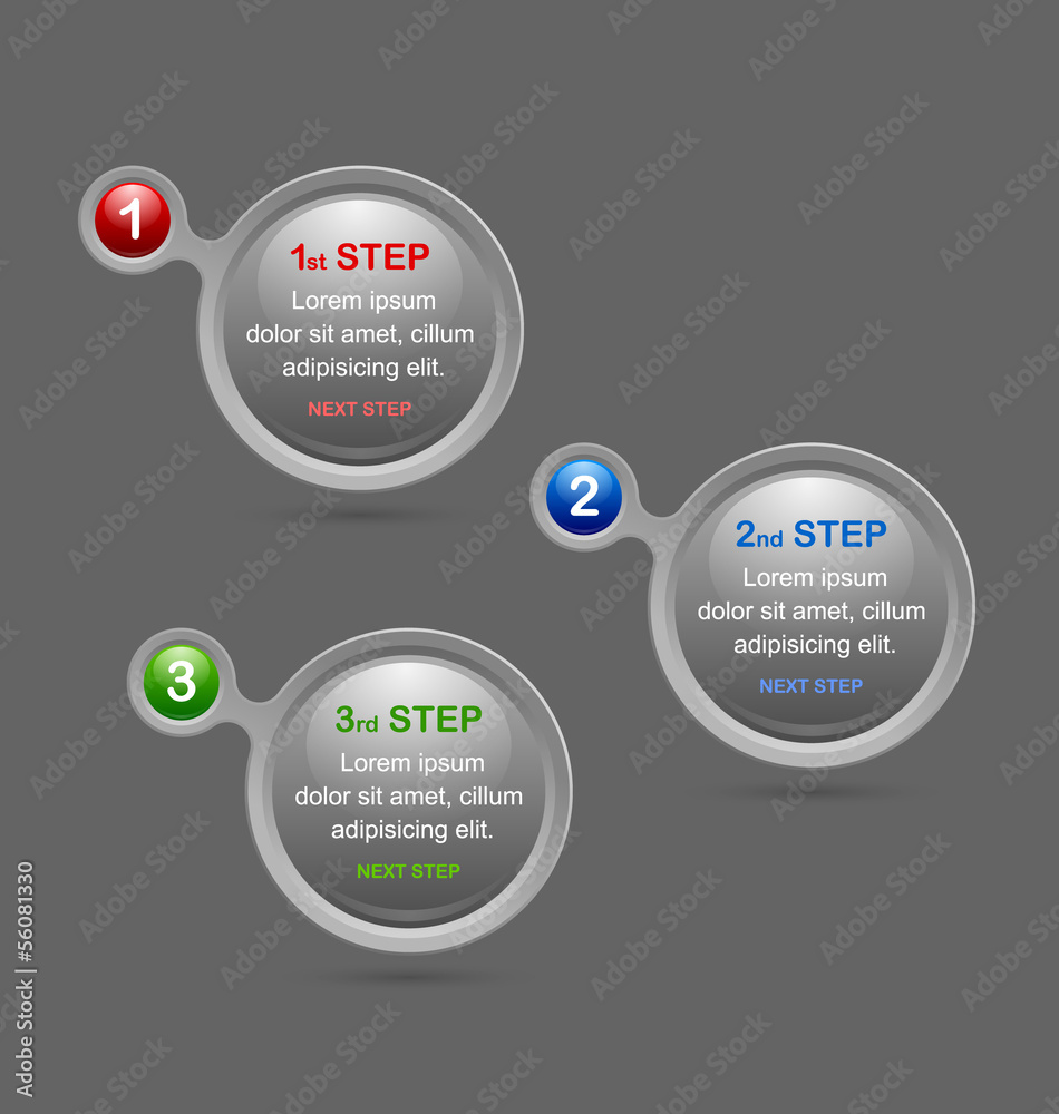 Fototapeta premium Progress steps design elements